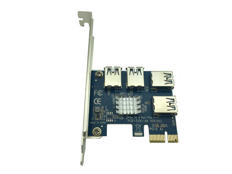 4 порта USB 3 0 PCI E Экспресс 1X на 4X конвертер плата расширения адаптер PCIe X1 карта для
