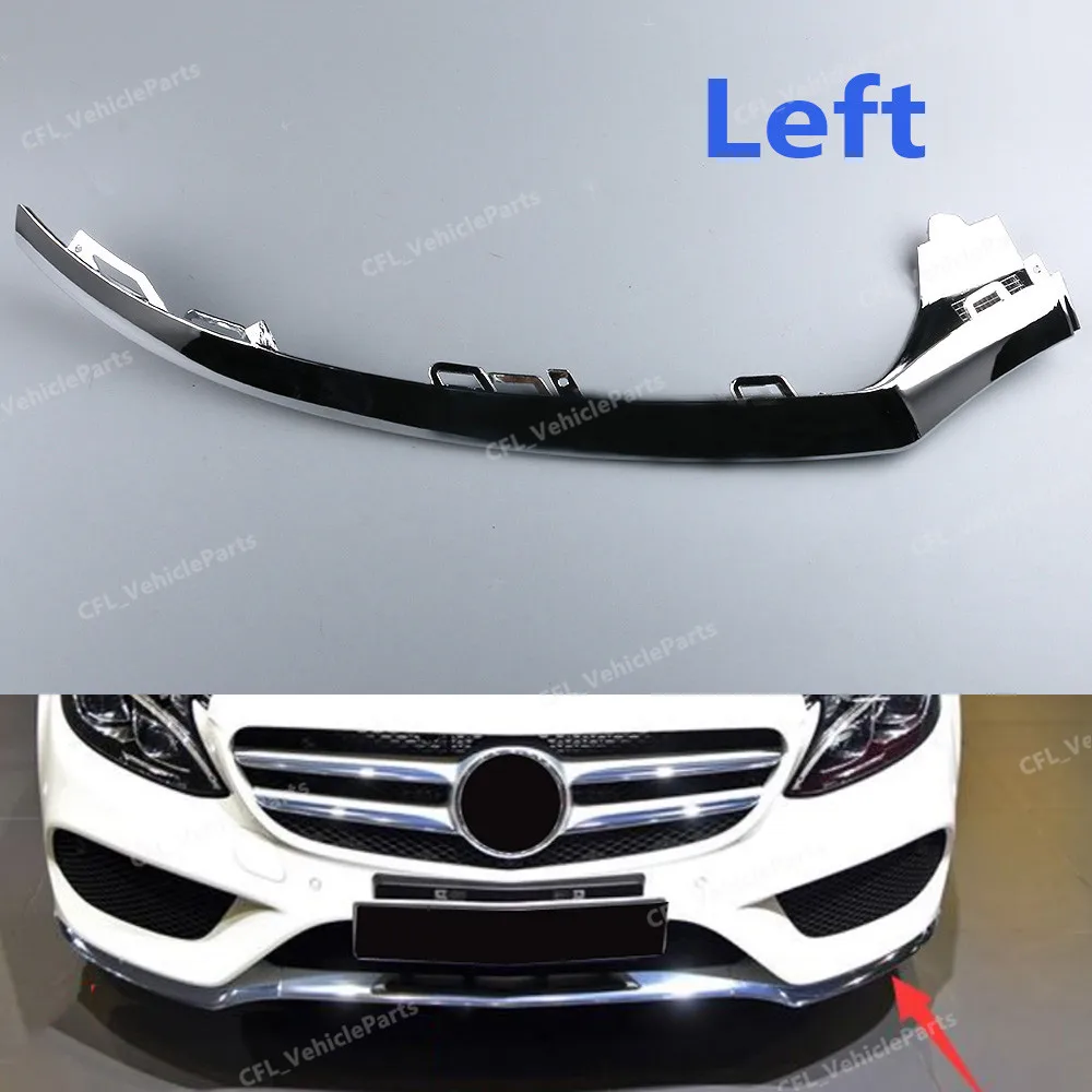 Nouveau OEM MERCEDES BENZ MB C W205 AMG Pare-chocs avant lèvre Inférieure Chrome Trim droit Nouveau OEM MERCEDES BENZ MB C W205 AMG Pare-chocs avant lèvre Inférieure Chrome Trim droit