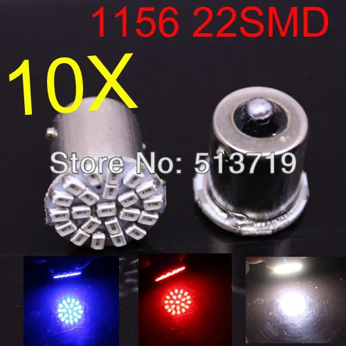 10X BA15S 1156 22SMD xenon white car Leds light 30...