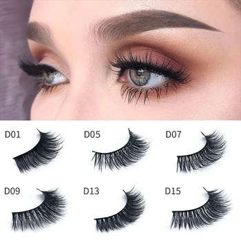 

Mangodot 1 box mink eyelashes natural long 3d mink lashes handmade false lashes plastic cotton stalk makeup false eyelash cilios