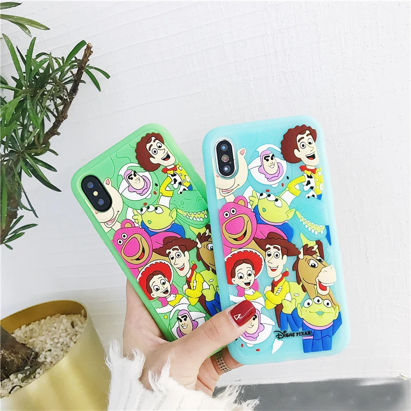 Для iphone X История игрушек мультфильма силиконовый чехол 3D Sullivan Монстры Минни fundas