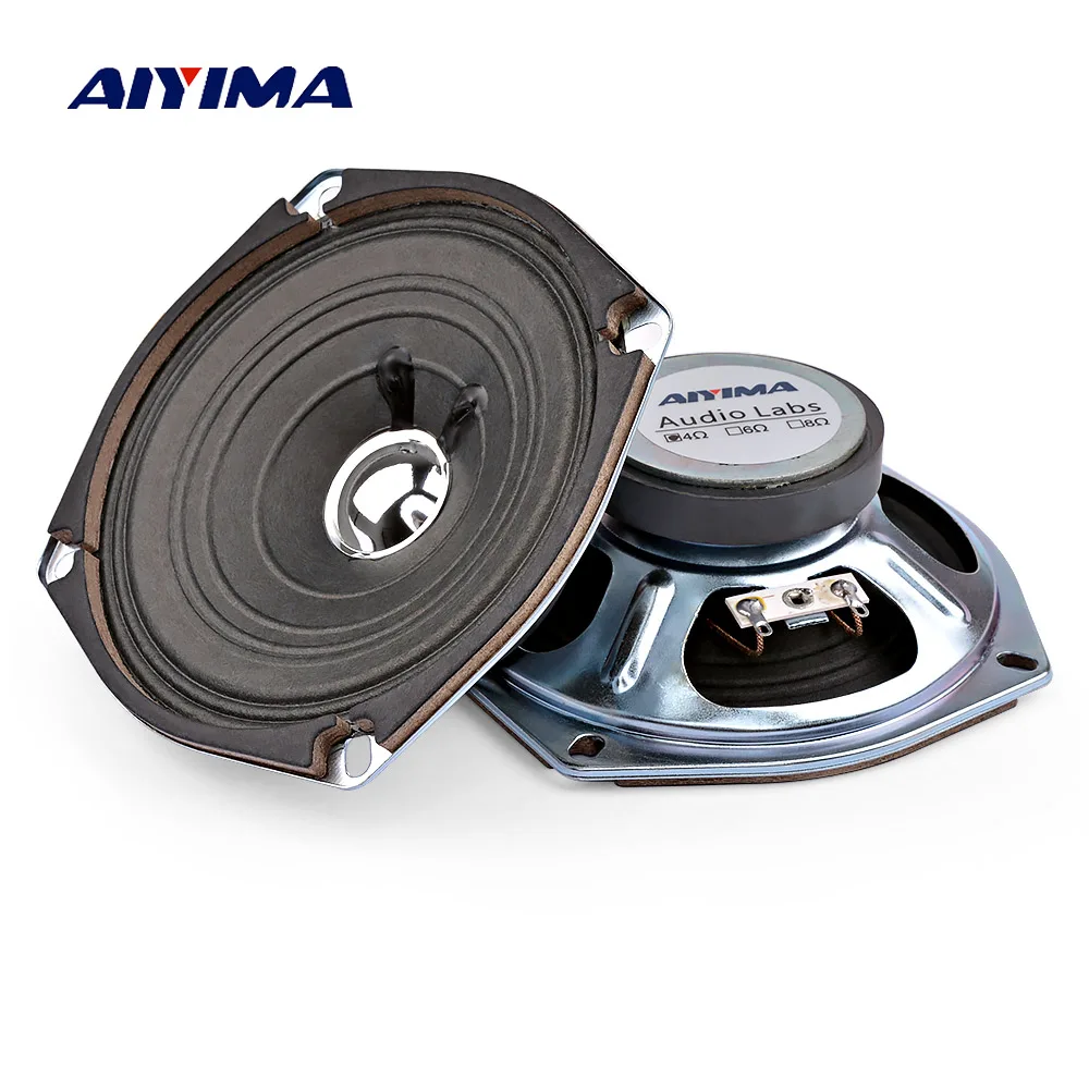 

AIYIMA 2Pcs 5 Inch Portable Audio Full Range Speakers Column Music Sound Speaker 4 Ohm 5 W Loudspeaker DIY For Home Theater