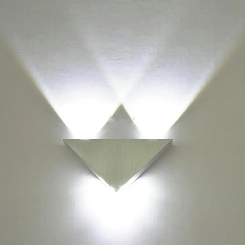 

220V Modern Wall Lamp LED Warm White Triangle Wall Light Aluminum Body Corridor Home Lighting Luminaire Bathroom Wall Sconce S3