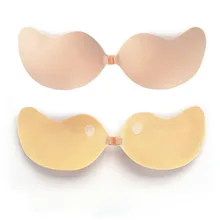 Самоклеящиеся Силиконовый пуш-ап бюстгальтеры Бюст спереди застежка без бретелек Невидимый Бюстгальтер Многоразовые
