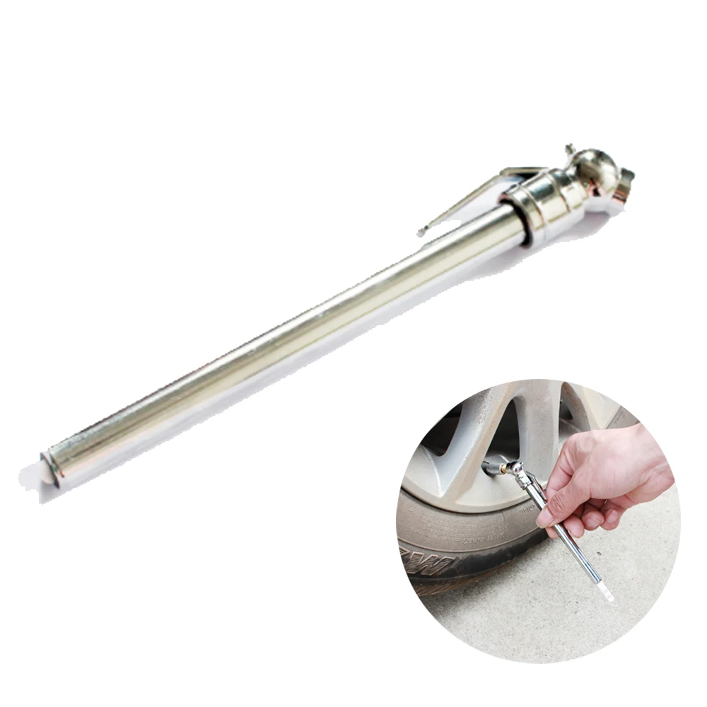 Car portable mechanical tire pressure gauge metal gas mini tire