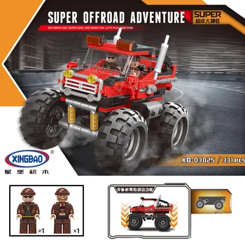 

Xingbao XB-03025 Super offroad adventure monster truck jeep Building Blocks Bricks Compatible with legoinset Model toys