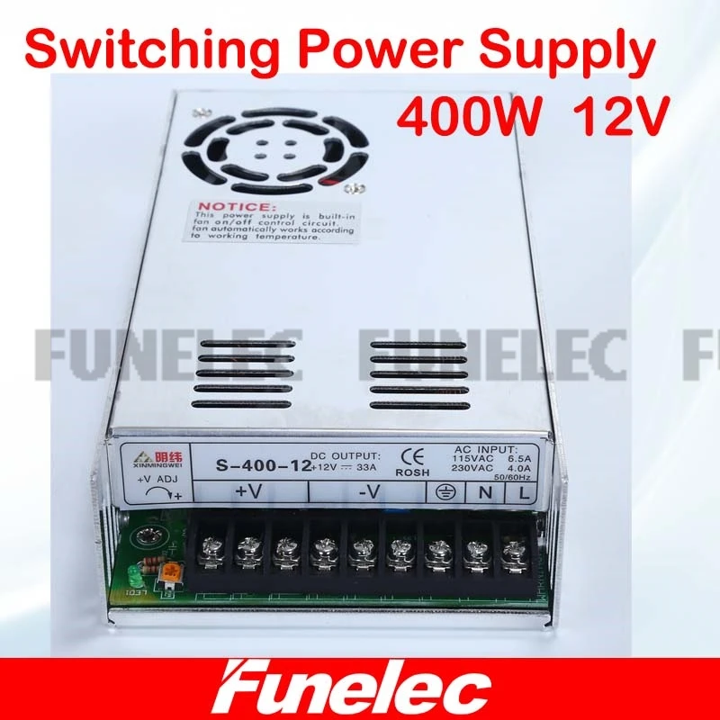 

dc12V 33A Outdoor Led Driver Input 220v 110v output 12V 400W power supply For Monitor equipment led strip light