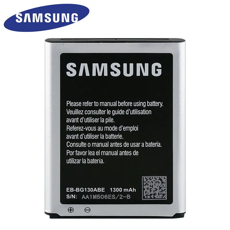 Samsung Original Battery For Galaxy Star 2 G130 G130E G130H 1300mAh EB-BG130ABE Phone Batteries | Мобильные телефоны и