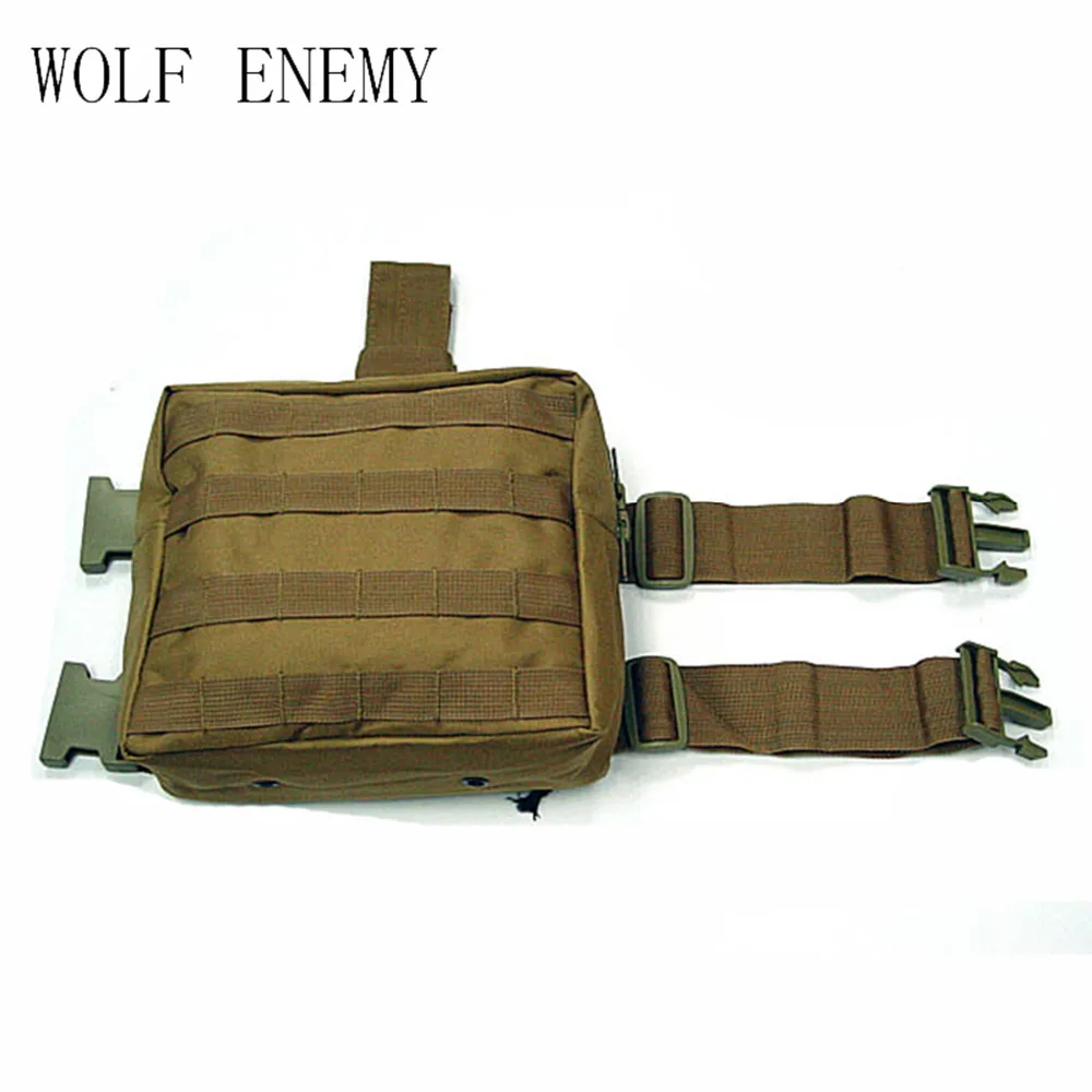 

Army Military Molle Tactical DUMP Drop Leg Panel Utility Pouch Paintball Airsoft Storage Magazine Camo Waist Bag