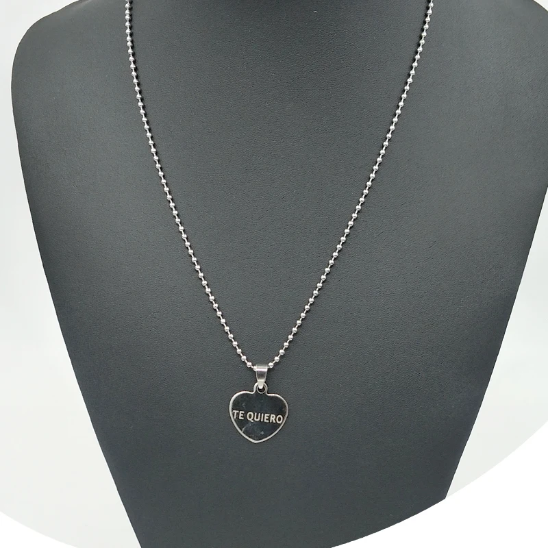 no tarnish jewelry necklace stainless steel no fade jewelry heart bead