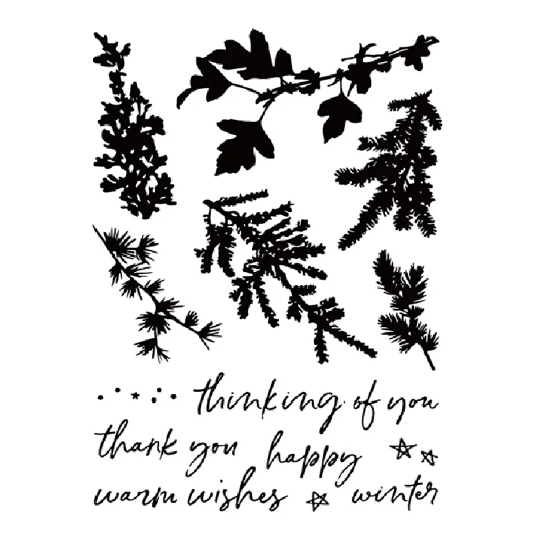 

Pine Tree Branch Transparent Clear Stamps For DIY Scrapbooking Decorative Card making Craft Fun Decoration Supplies 10x15cm