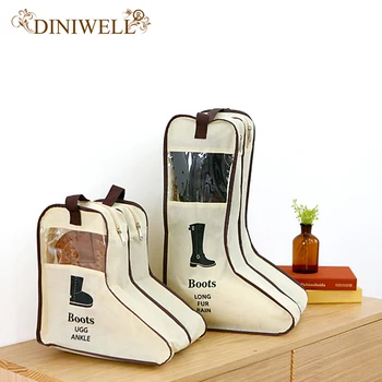 

DINIWELL Boots Shoes Storage Bags Home Finishing Organizer Chosen Folding Portable Travel Shoes Protector Bag Dustproof Cover