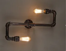 Water Pipe Vintage wall lamp Retro Copper Iron Industrial Loft Wall Sconce light warehouse Beside Lamps