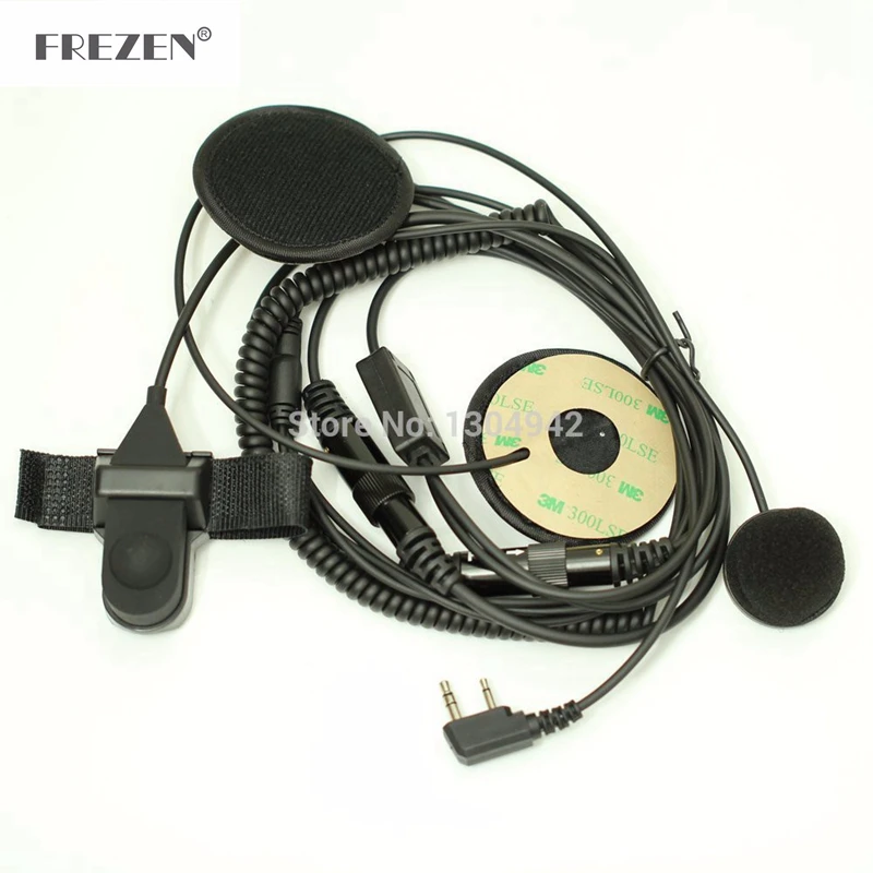 F Type Full Face Moto Motorcycle Bike Helmet Earpiece Headset Mic Microphone 2-pin for Icom Maxon Yaesu Vertex Radio | Мобильные