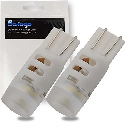 

T10 194 Led Car Bulb - Safego 2pcs W5W 194 168 2825 Wedge LED Car Interior Light Bulb License Plate Light Trunk Light 3-3014SMD
