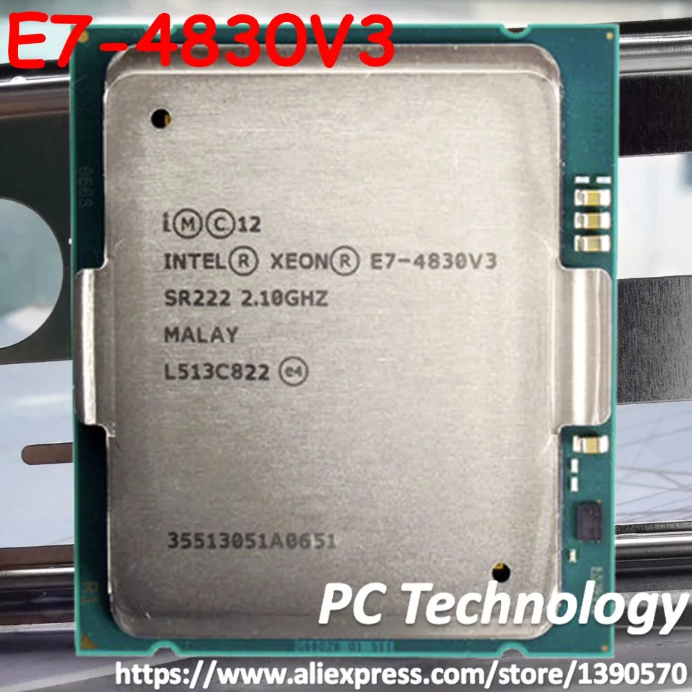 Оригинальный процессор Intel Xeon 2 10 V3 12 ядер 4830 ГГц 30 Мб 22 нм LGA2011 E7 1 год гарантии |
