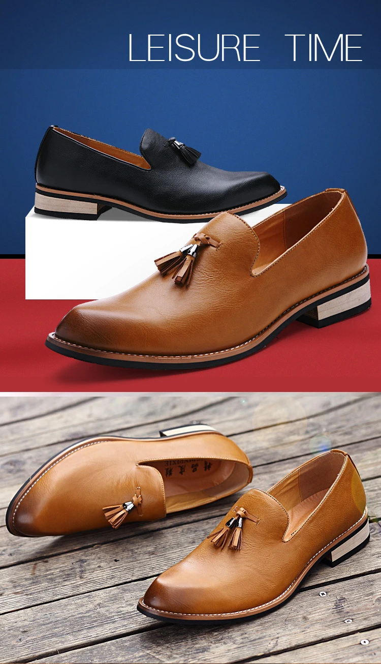 Мужские кожаные лоферы; Высококачественная обувь из натуральной кожи; Классические Мужские броги с кисточками; официальная обувь; повседневные модельные свадебные туфли Bullock