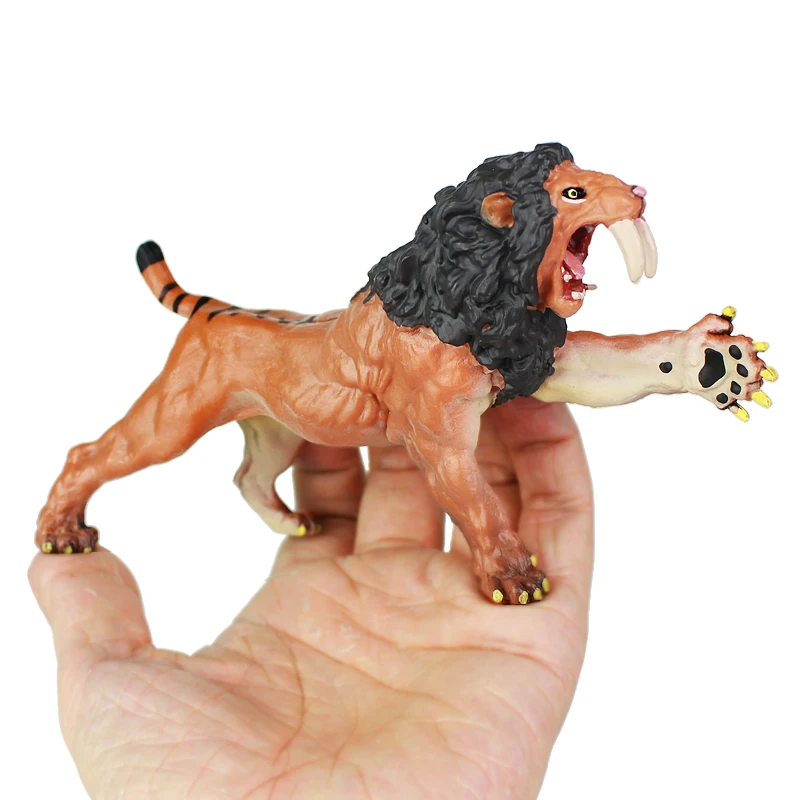 Wiben Ancient Smilodon моделирование Львов модель животного Фигурки игрушек обучающие и