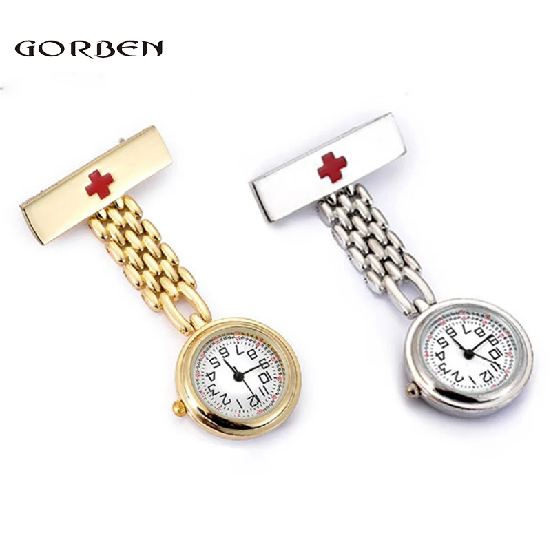 Элегантный Стиль женские часы Классический арабскими цифрами Нержавеющая сталь брошь Медсестра Карманные Часы Для женщин Подарки Relogio