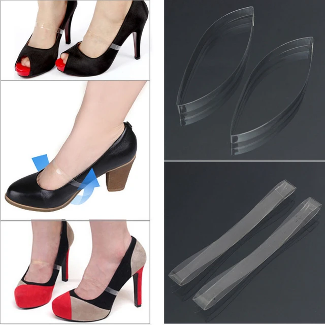 1 par de ligas de transparentes invisibles de silicona elástica zapatos tacón alto, cordones de zapatos transparentes, correas cordones para zapatos, accesorios para zapatos - AliExpress