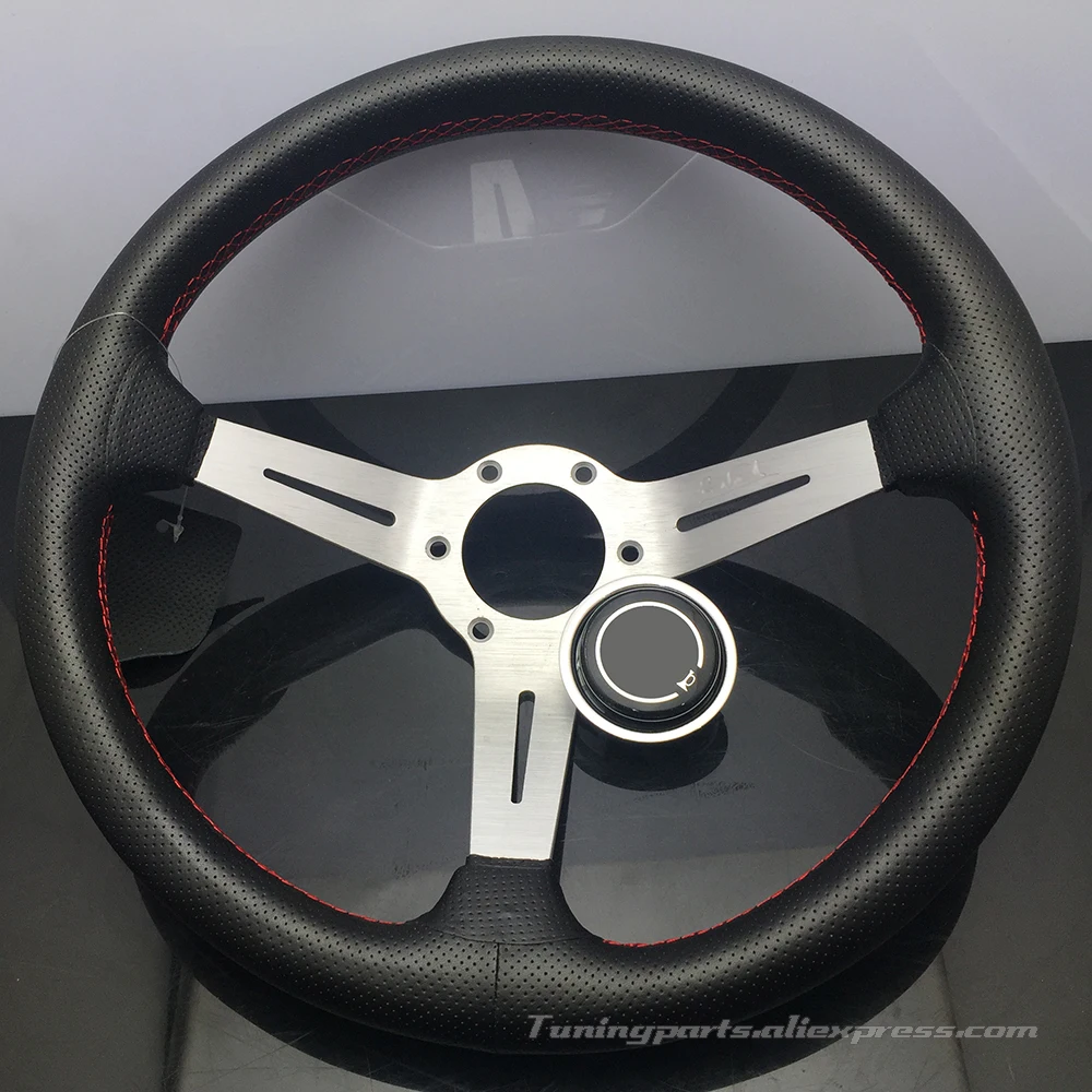 

Free Shipping 350mm ND Steering Wheel 70mm Dish Leather Modified Steering Wheel Universal
