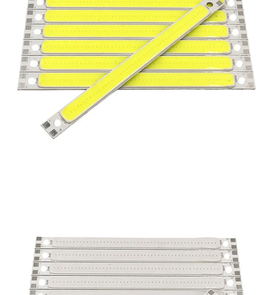 120mm 4.72in LED Bar Light Strip COB Bulb 12V 7W 10W LED Lamp Green Blue Red White Emitting Colors 12010mm COB Chip (8)