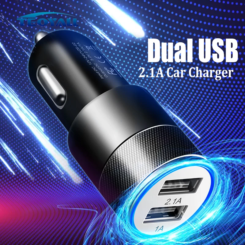شاحن USB مزدوج سريع شاحن USB سيارة شاحن سامسونج Xiaomi فون سيارة أخف فتحة سريعة تهمة سيارة-شاحن الهاتف محول