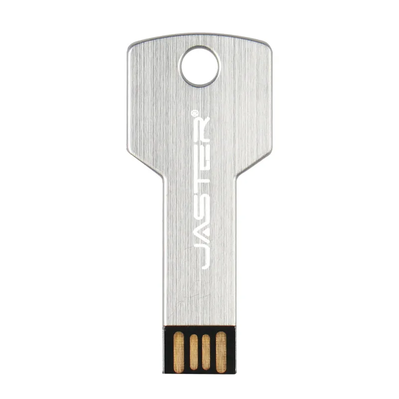 JASTER Cle USB 2,0 Stick логотип флэш накопитель металлический, в форме ключа флешки 4 ГБ 16 32 64 USB флеш-диск - Цвет: A