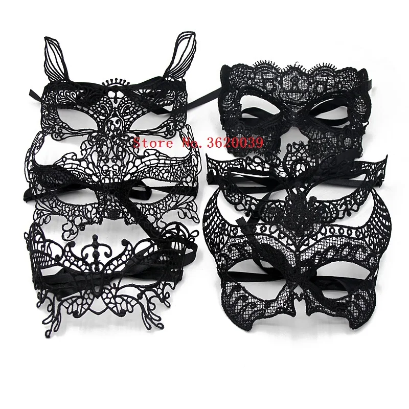 

1Pcs Halloween Girls Women Black Red White Sexy Lady Lace Masks for Masquerade Party Fancy Dress Costume Birthday Party Decor