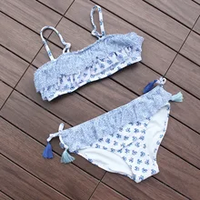 Купальники для девочек из двух предметов; Новинка г.; купальный костюм с принтом для девочек; летняя пляжная одежда; детские купальные костюмы для девочек; H2