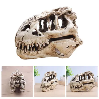 

Dinosaur Tyrannosaur Skull T-Rex Skull Gifts Lifelike Resin Crafts Dinosaur Skull Fossil Teaching Skeleton Model Home Decor