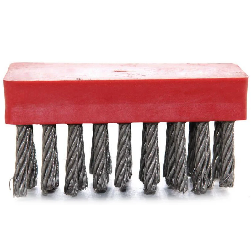 RIJILEI 10PCS/Set Frankfurt Shape Steel Wire Brush Marble Abrasive Brushes Frankfurt Antique Brush Processing Stone Slab YG01