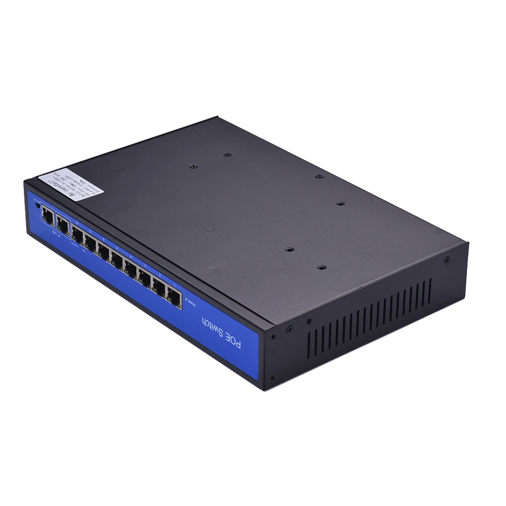 Переключатель питания BZDN 8 портов Ethernet 2 порта Uplink 0 Гбит/с по IEEE 802 3 48 В А вилка