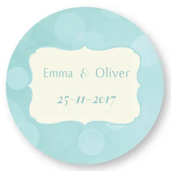 

DouxArt 100 Pieces Custom Personalized, Wedding Stickers, 40mm Colorful Wedding Favors Baptism Communion Invitations Labels P029