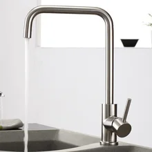 SUS304 нержавеющая сталь литье бессвинцовый кухонный смеситель кран холодной и горячей воды, сатин никель 303