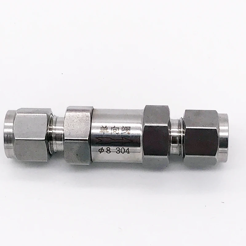 Обратный клапан 3 6 8 10 12 мм 1/" 1/4" 3/" 1/2" жесткая трубка SS304 из нержавеющей стали высокого давления кислотный односторонний клапан