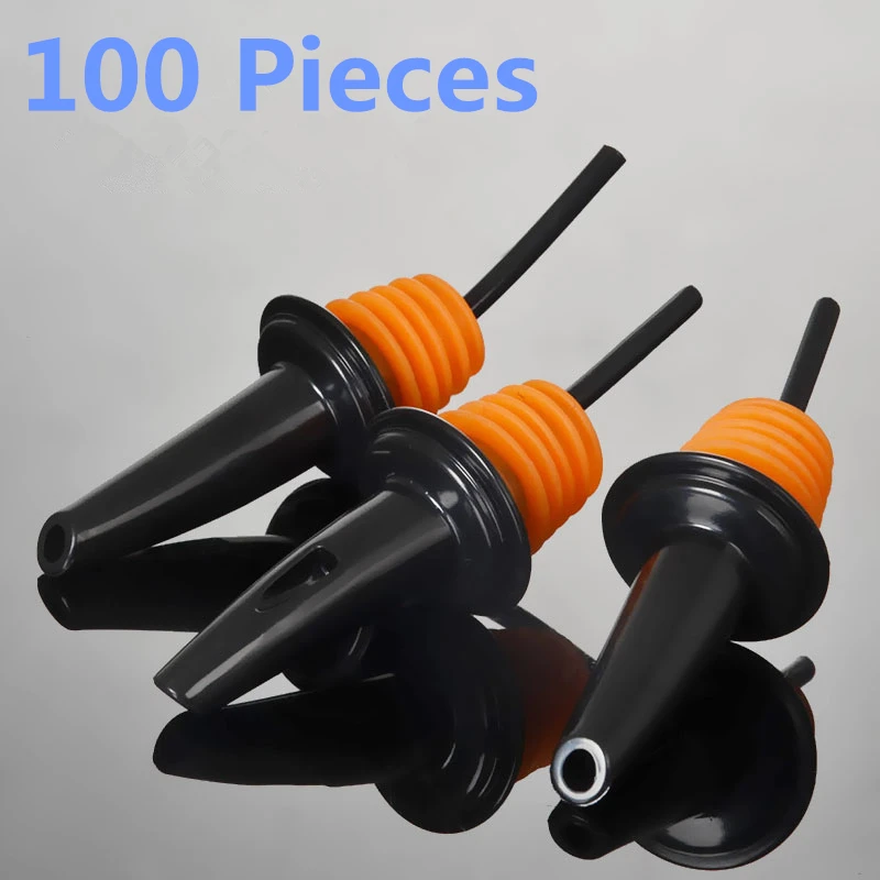 

100pcs Plastic Wine Bottle Stopper Hot-sale Bar Supplies Bottle Spout Pourers
