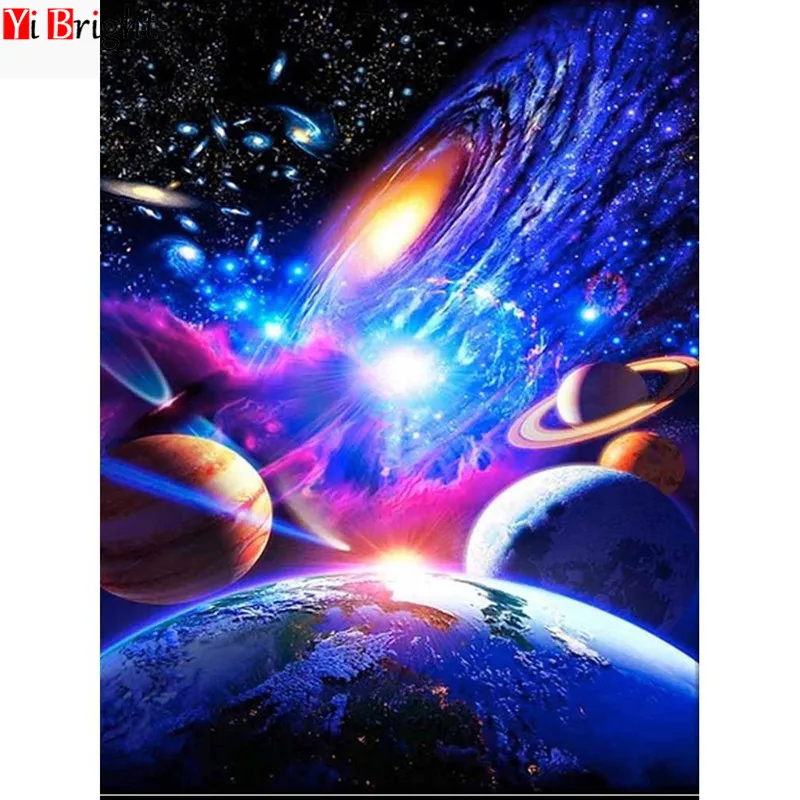 

Diamond Mosaic Universe Full Drill Diamond Paintings Scenic Diamond Embroidery Cross Stitch Star Picture Of Rhinestones XY1
