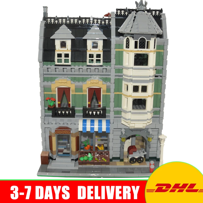 

DHL Free Lepin 15008 City Street Green Grocer Model Educational Building Kits Blocks Bricks Toys Compatible 10185 More Stock