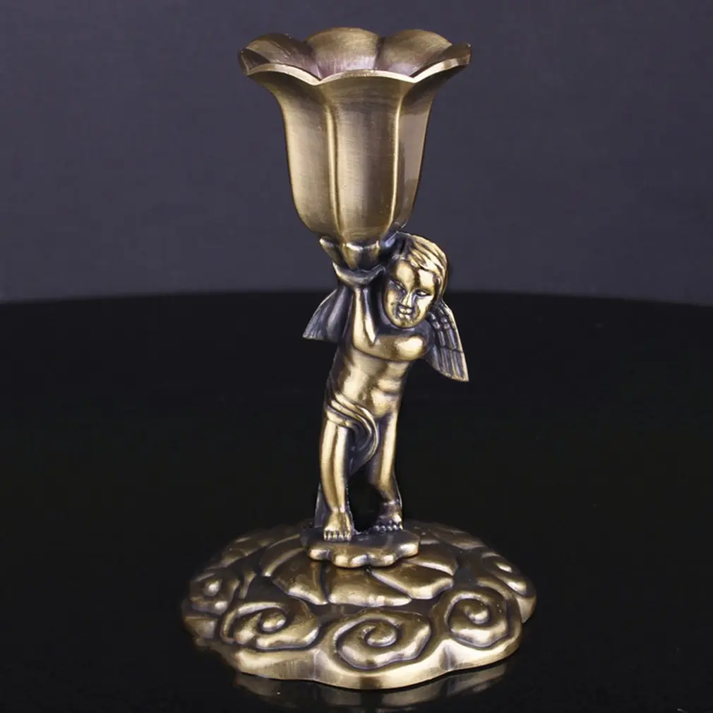 

Dining Table Home Decorations Romantic Angel Ornaments Candlestick Crafts