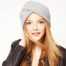 Модные Для мужчин Для женщин мягкие трикотажные Шапки тюрбаны вязаный крючком шапочка Кепки для дам осень-зима тюрбаны головы перекосов