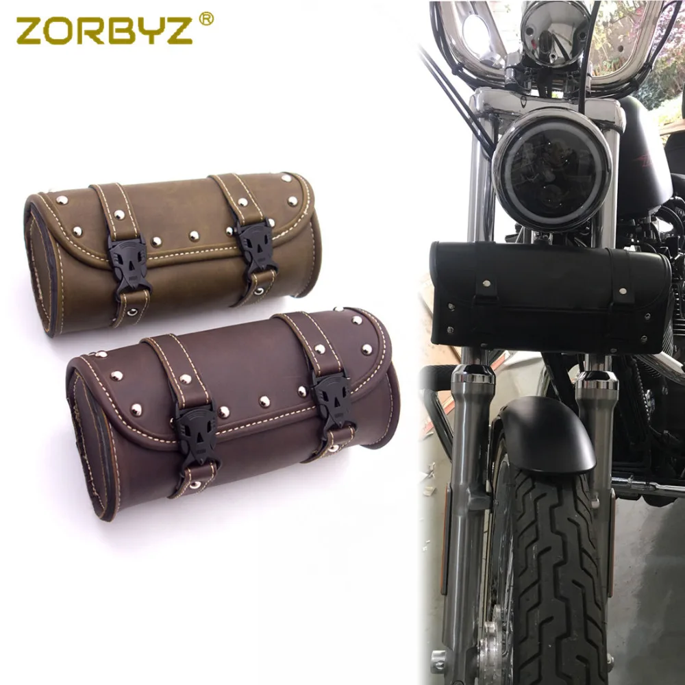 ZORBYZ Mini Motorcycle Artificial Leather Saddlebags Handlebar Sissy