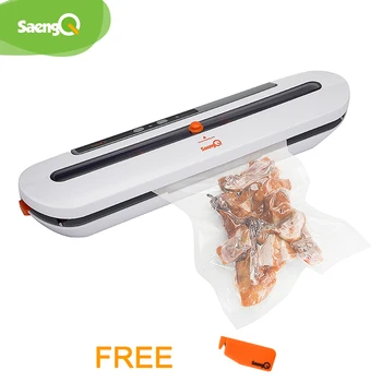 

saengQ Food Vacuum Sealer Packaging Machine Vacuum For Kitchen 220V Sealer Vacuum Packer Saver Storage Rolls 10Pcs Bags