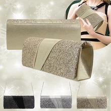 Women's Fashion Luxury Crystal Diamante Handbags New Shining Evening Party Prom Elegant Satin Shoulder Bags
