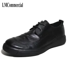 The British men's business casual dress shoes and leather shoes spring and autumn British retro men cowhide breathable handmade black high shoes male korean the tide fall back to the martin shoes new autumn winter british retro cowhide breathable sneaker