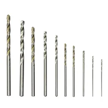 10PCS/set Steel Twist HSS Drill Bit Set 0.8mm-3mm Cobalt Straight Shank Electric Drill Bit Power Tools For Dremel Rotary Tool 10PCS/set Steel Twist HSS Drill Bit Set 0.8mm-3mm Cobalt Straight Shank Electric Drill Bit Power Tools For Dremel Rotary Tool