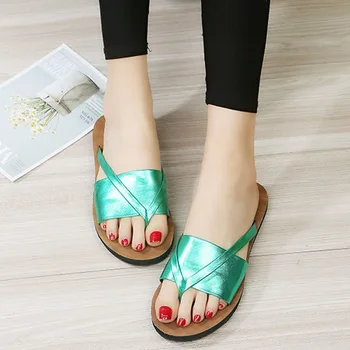 

HEE GRAND 2019 Women New Summer Slippers Bling Flats with Rubber Flip Flops Mujer Causal Slide Outside Size 36-41 XWT1515