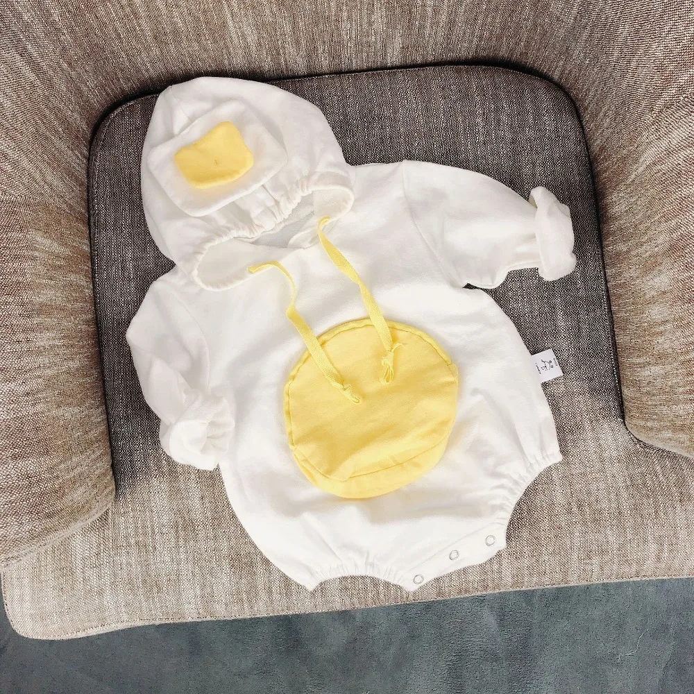 baby girl jumpsuits 2018 fashion Poached eggs cartoon baby romper