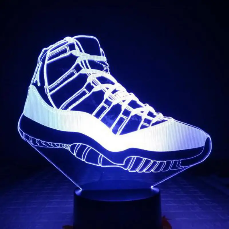 Michael Jordan 11 Sneakers Night Light Led 3d Illusion RGB Decorative