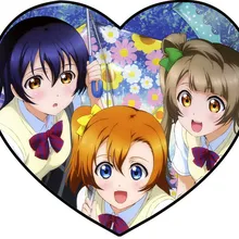 Love Live аниме персонажи односторонний узор ткань Сердце подушки#36131